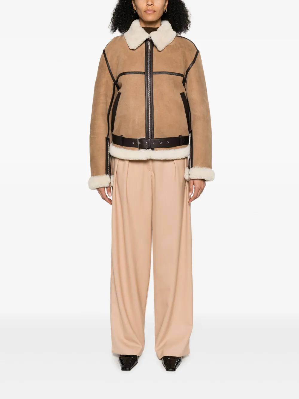 shearling suede jacket Product Image