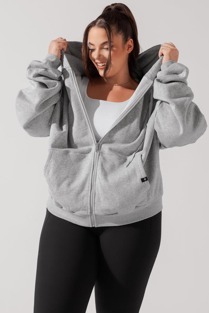 Zip Cloud Hoodie - White Product Image