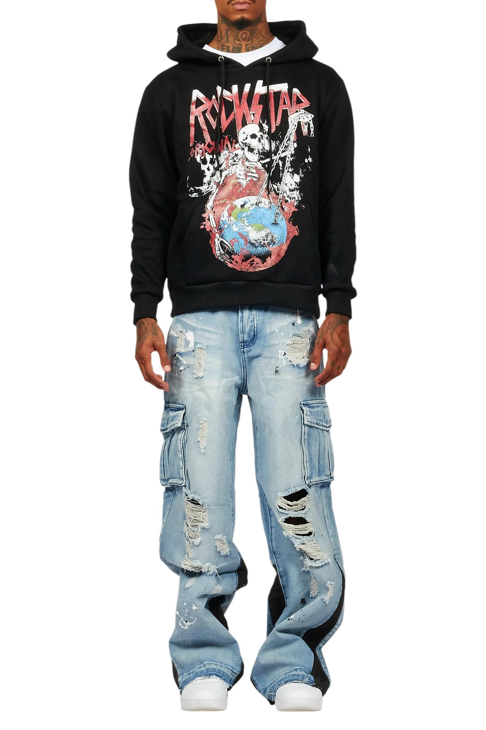Barrett Black Hoodie & Zeta Slim Fit Jean Bundle Male Product Image