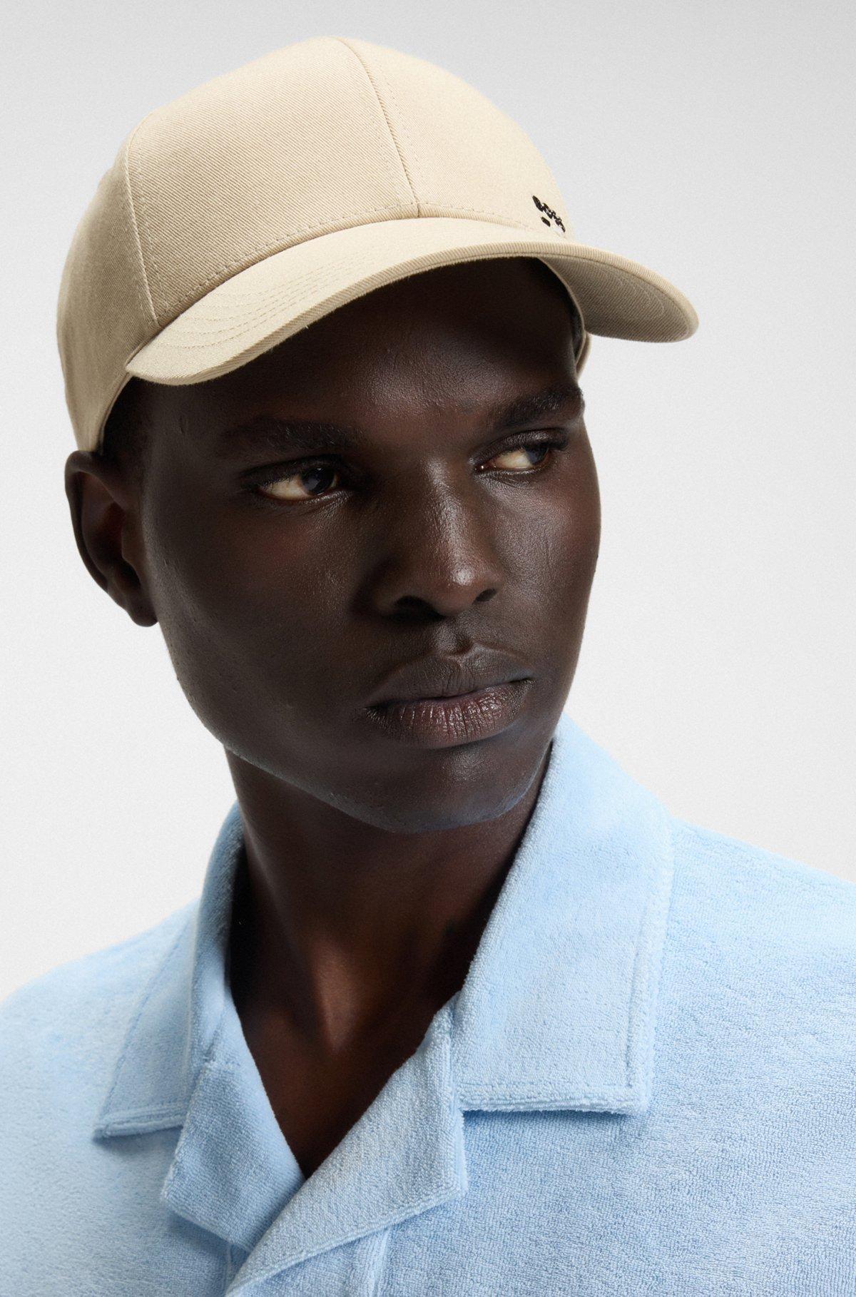 BOSS - Cotton-twill cap with logo trim - Light Beige Product Image