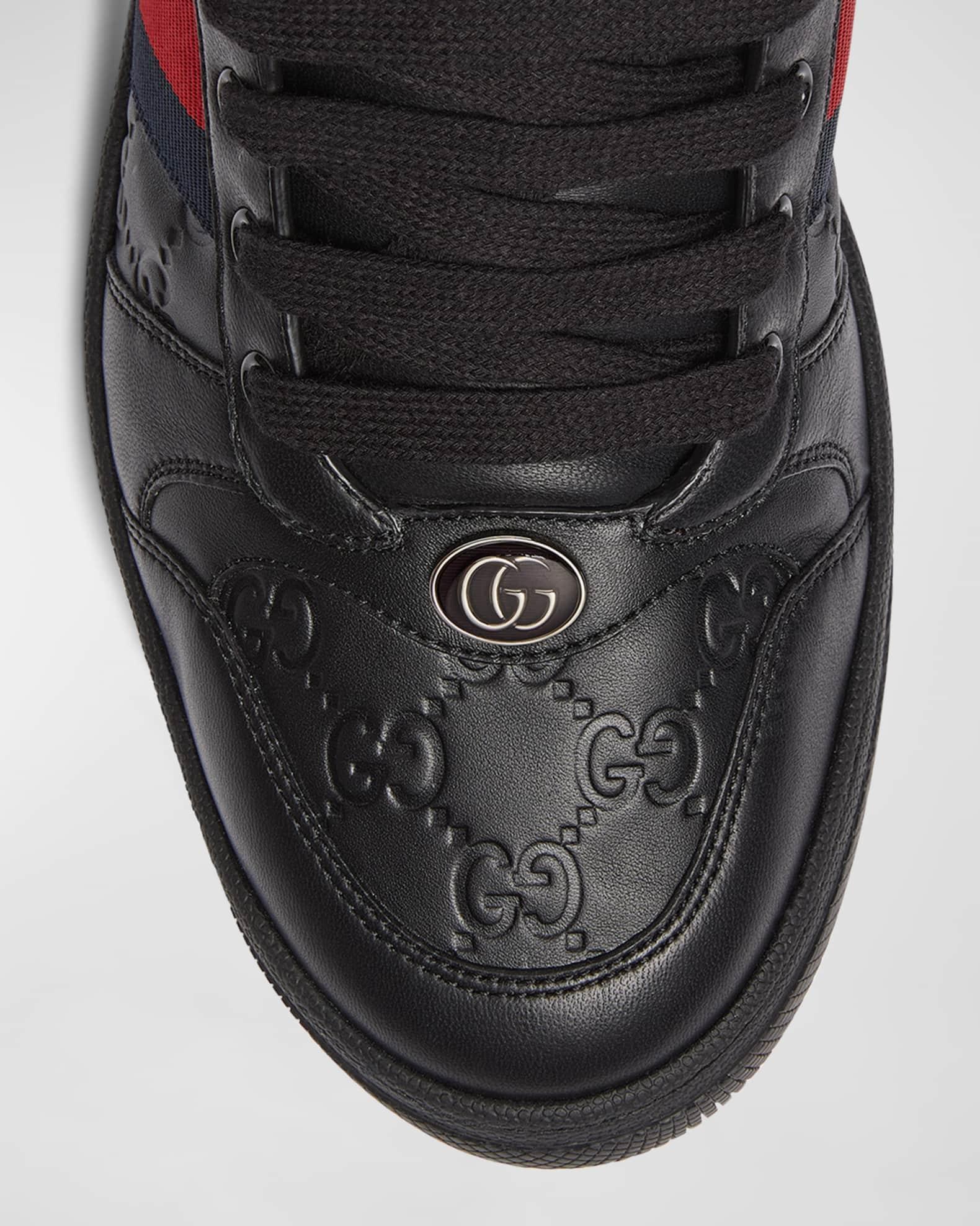 GG Embossed Leather Low-Top Sneakers Product Image