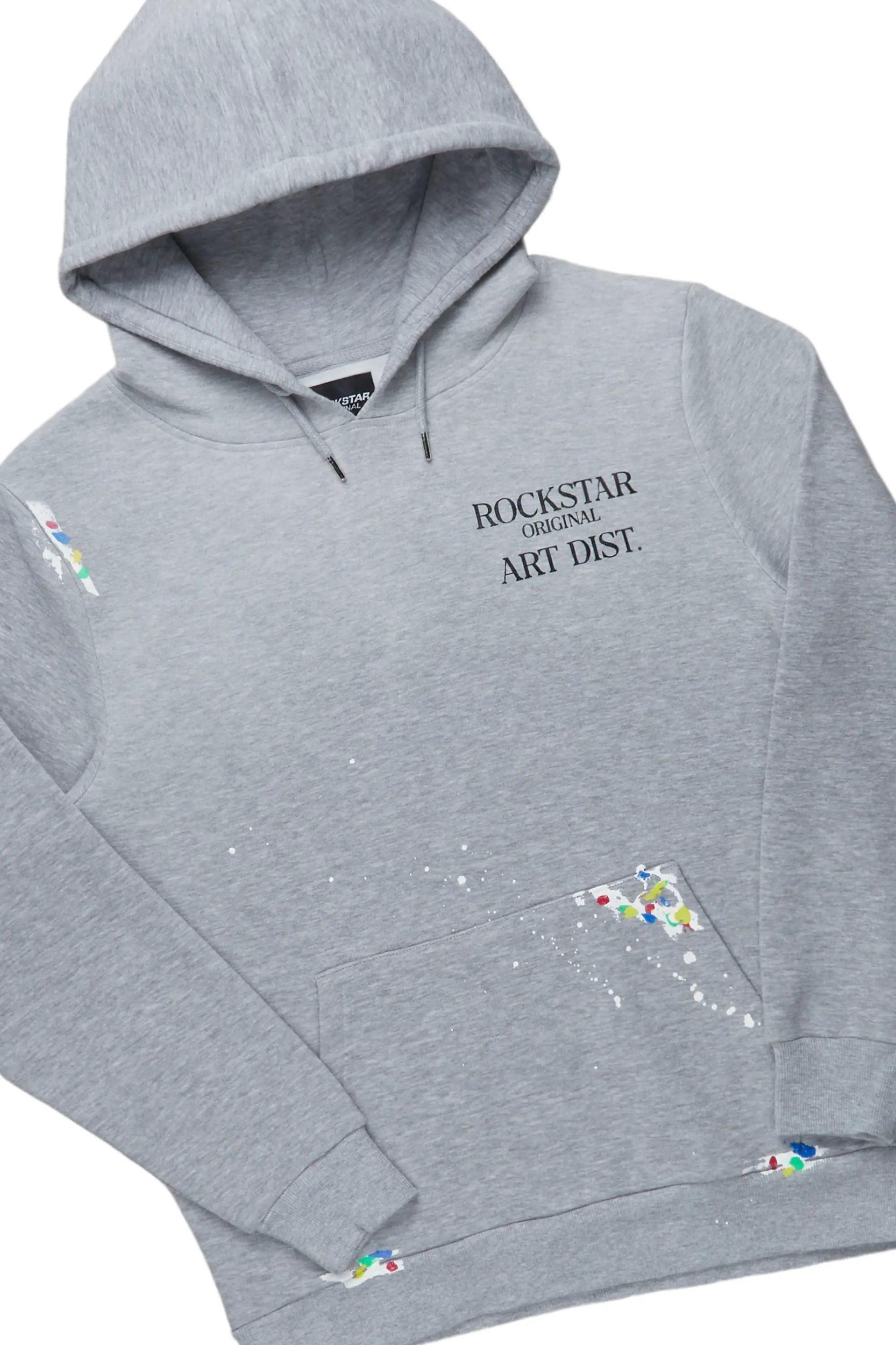 Rockstar Art Dist. Heather Grey Slim Fit track Set Male Product Image