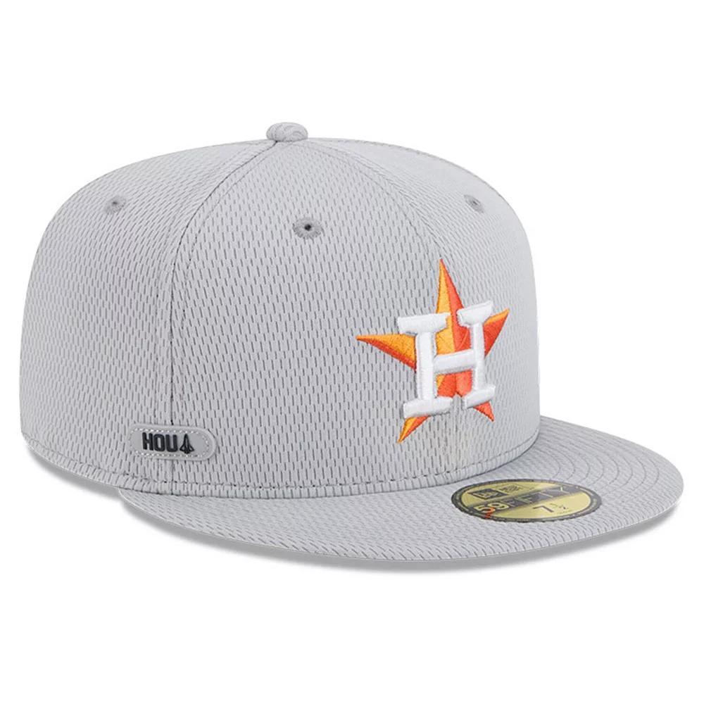 Men's New Era Gray Houston Astros 2025 MLB Clubhouse 59FIFTY Fitted Hat, Size: 7, Grey Product Image