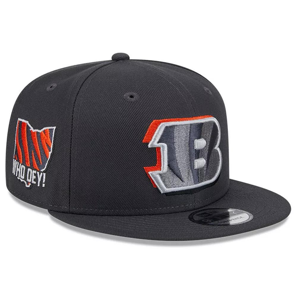 Men's New Era  Graphite Cincinnati Bengals 2024 NFL Draft 9FIFTY Snapback Hat, Dark G Product Image