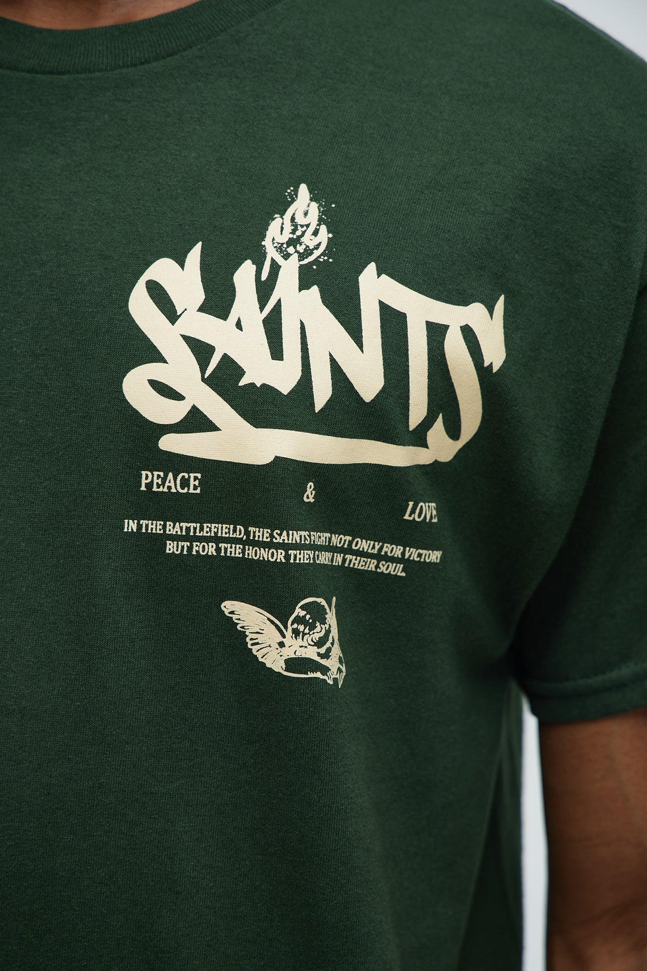 Saints Drip Short Sleeve Tee - Green Product Image