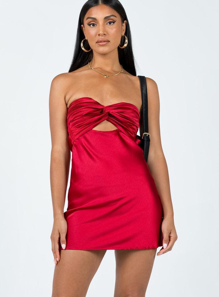 Shellie Mini Dress Red Product Image
