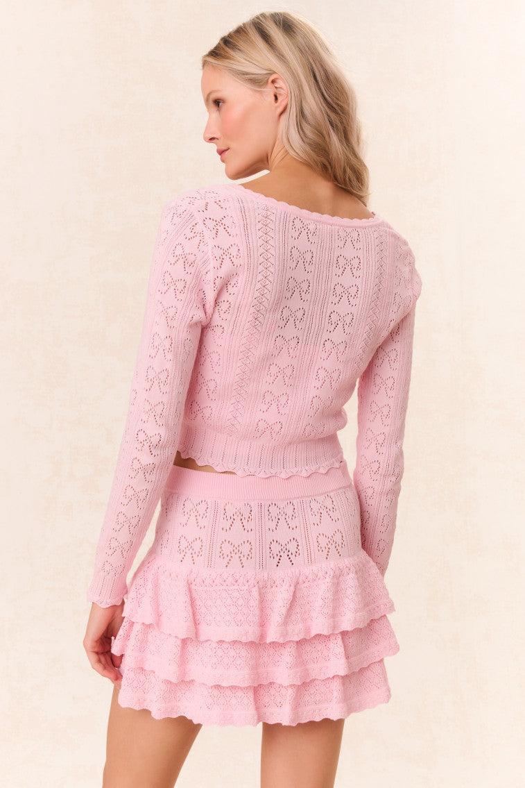 Petra Bow Pointelle Cardigan Product Image
