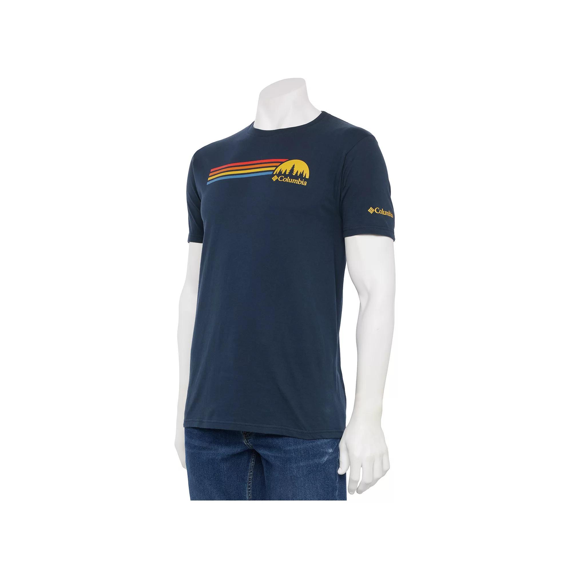 Men's Columbia Short Sleeve Chest Graphic Tee, Size: Small, Black Product Image