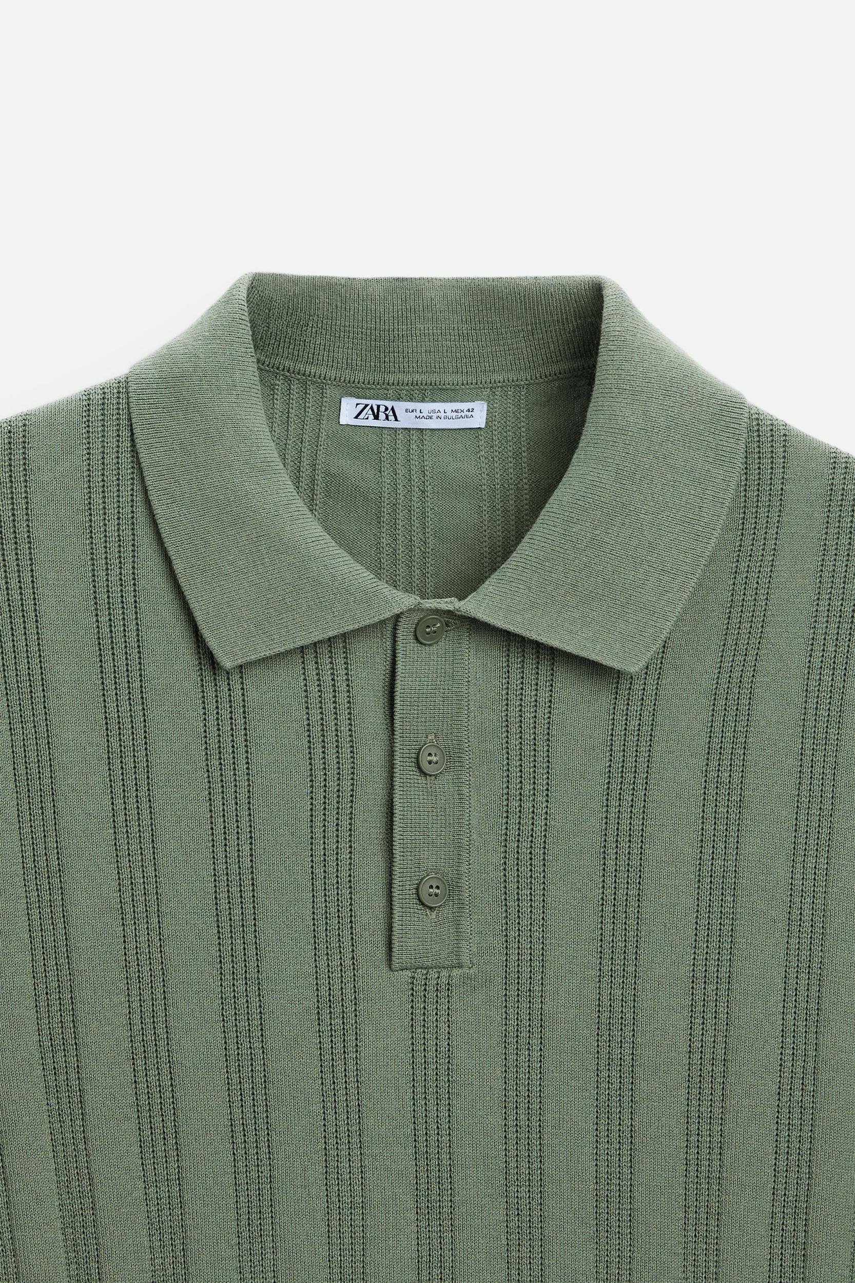 RIBBED KNIT POLO Product Image