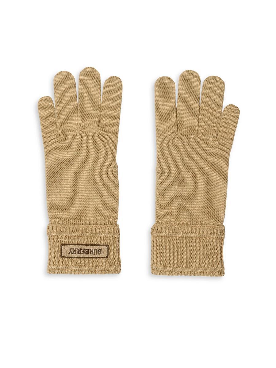 Mens Wool Knit Logo Gloves Product Image