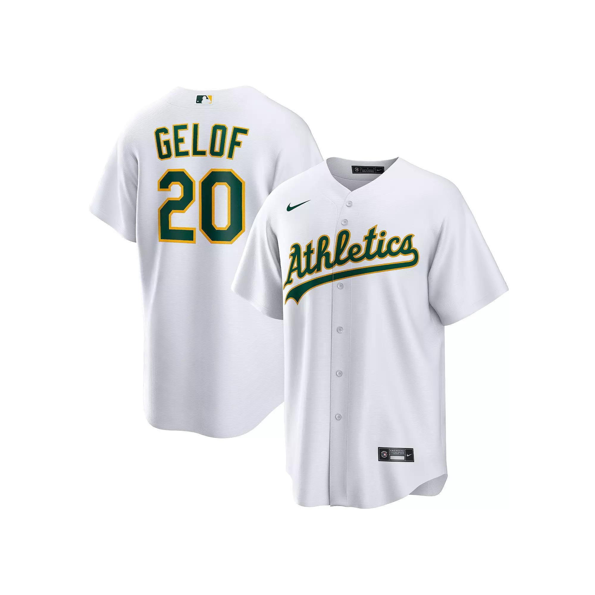 Men's Nike Zack Gelof White Oakland Athletics Home Replica Jersey, Size: Small Product Image