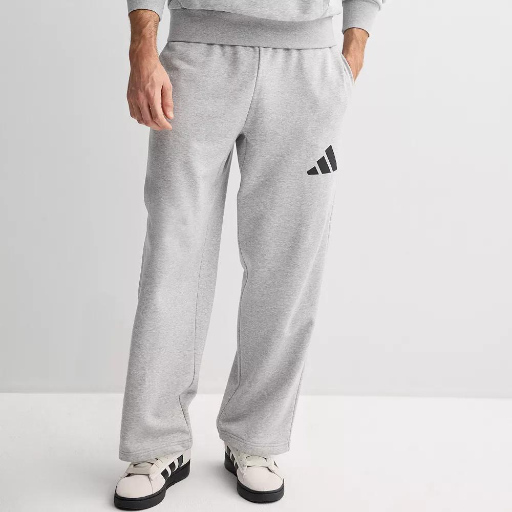 Men's adidas Essentials Three Bar Sportswear Pants, Size: Medium, Medium Grey Grey Product Image