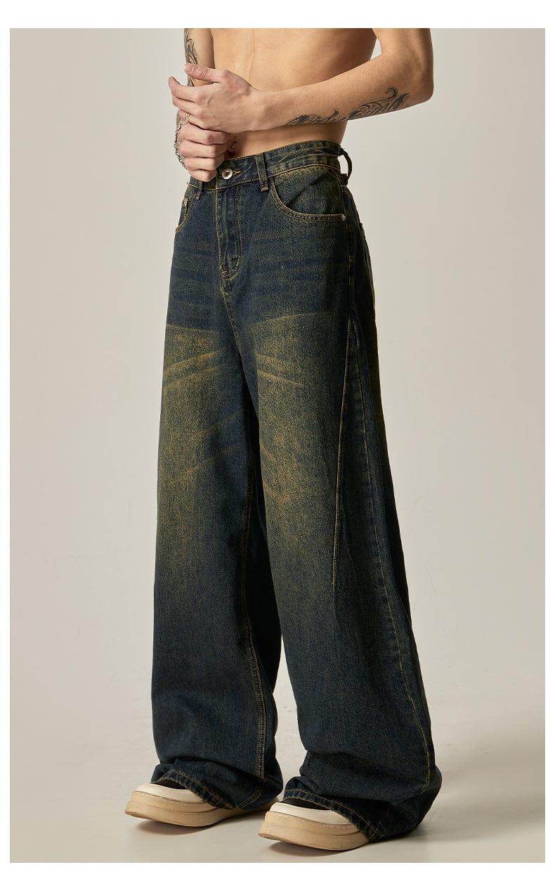 RT No. 11269 WASHED LAZY DENIM JEANS Product Image