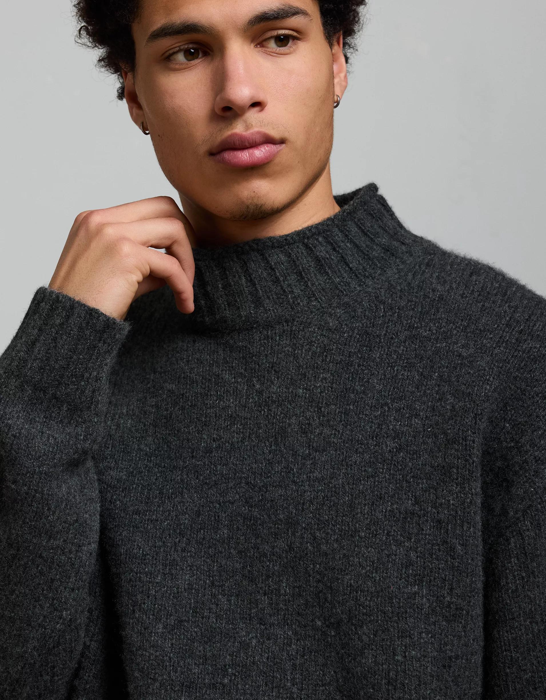 AE77 Premium Wool-Blend Roll Neck Sweater Product Image