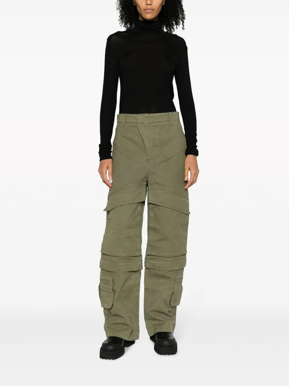 Hard wide-leg cargo trousers Product Image