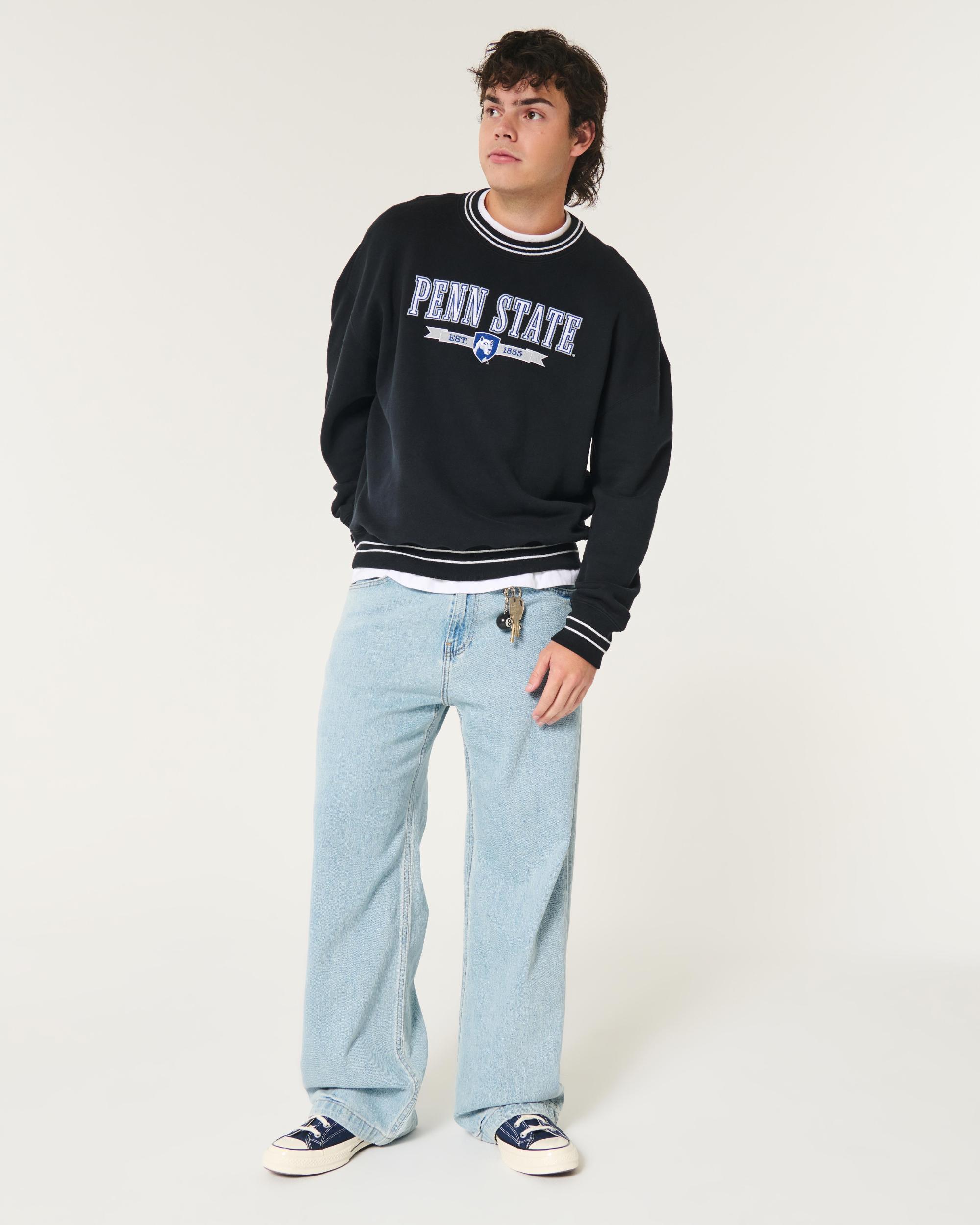 Boxy Indiana University Hoosiers Graphic Crew Sweatshirt Product Image