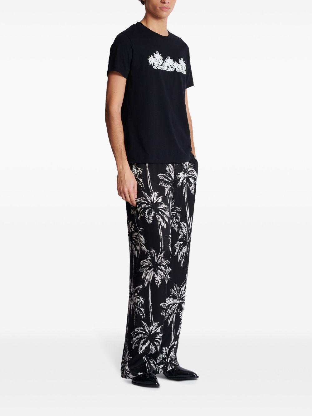 Palm-print cotton T-shirt  Product Image