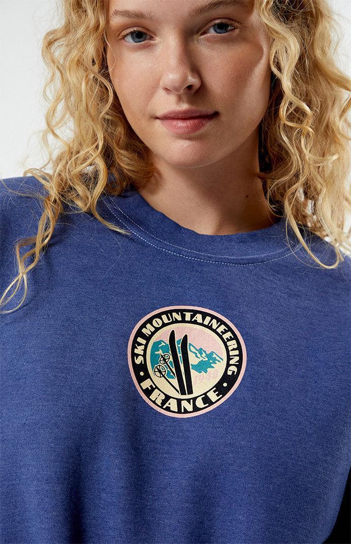 Golden Hour Women's France Ski Crew Neck Sweatshirt Product Image