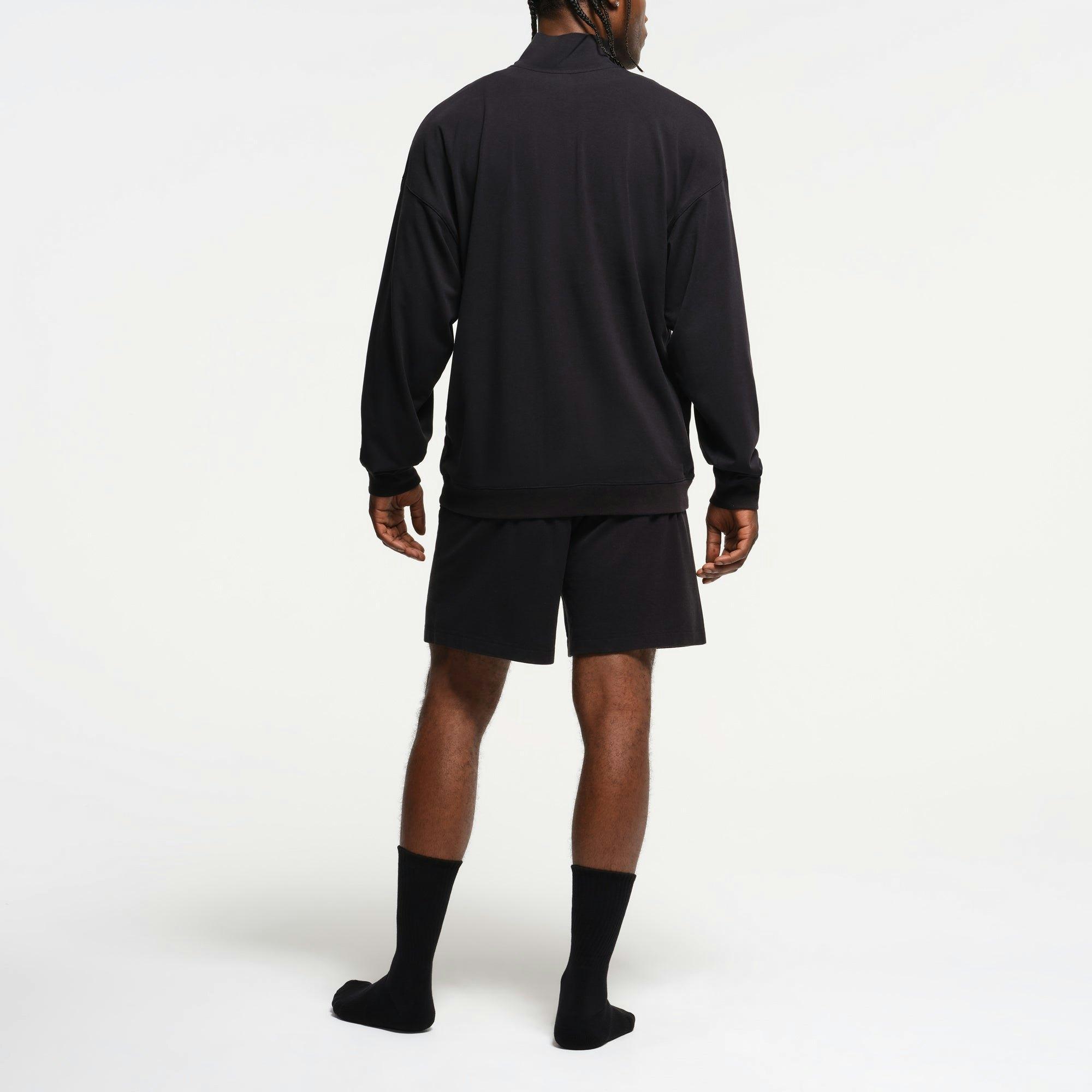 JERSEY LOUNGE MENS RELAXED QUARTER ZIP PULLOVER | OBSIDIAN Product Image