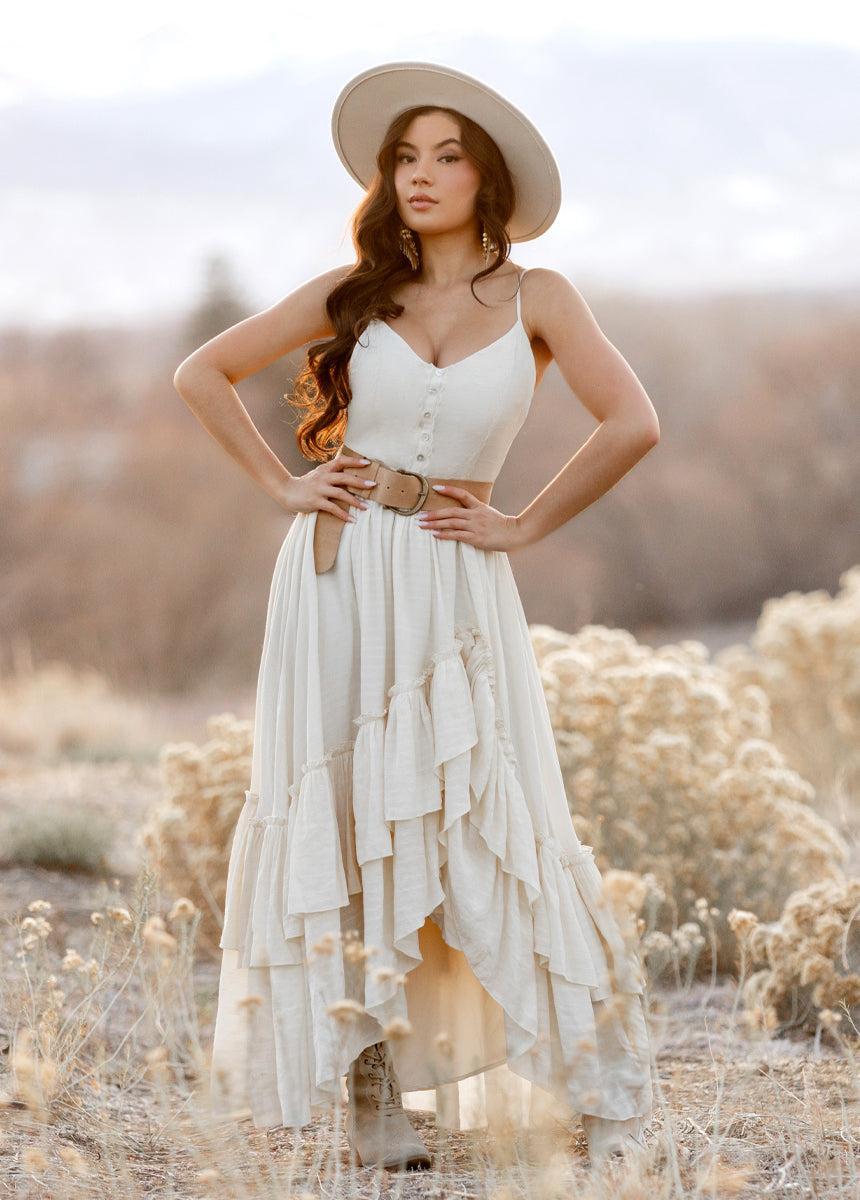 Everlie Dress in Cream Female Product Image