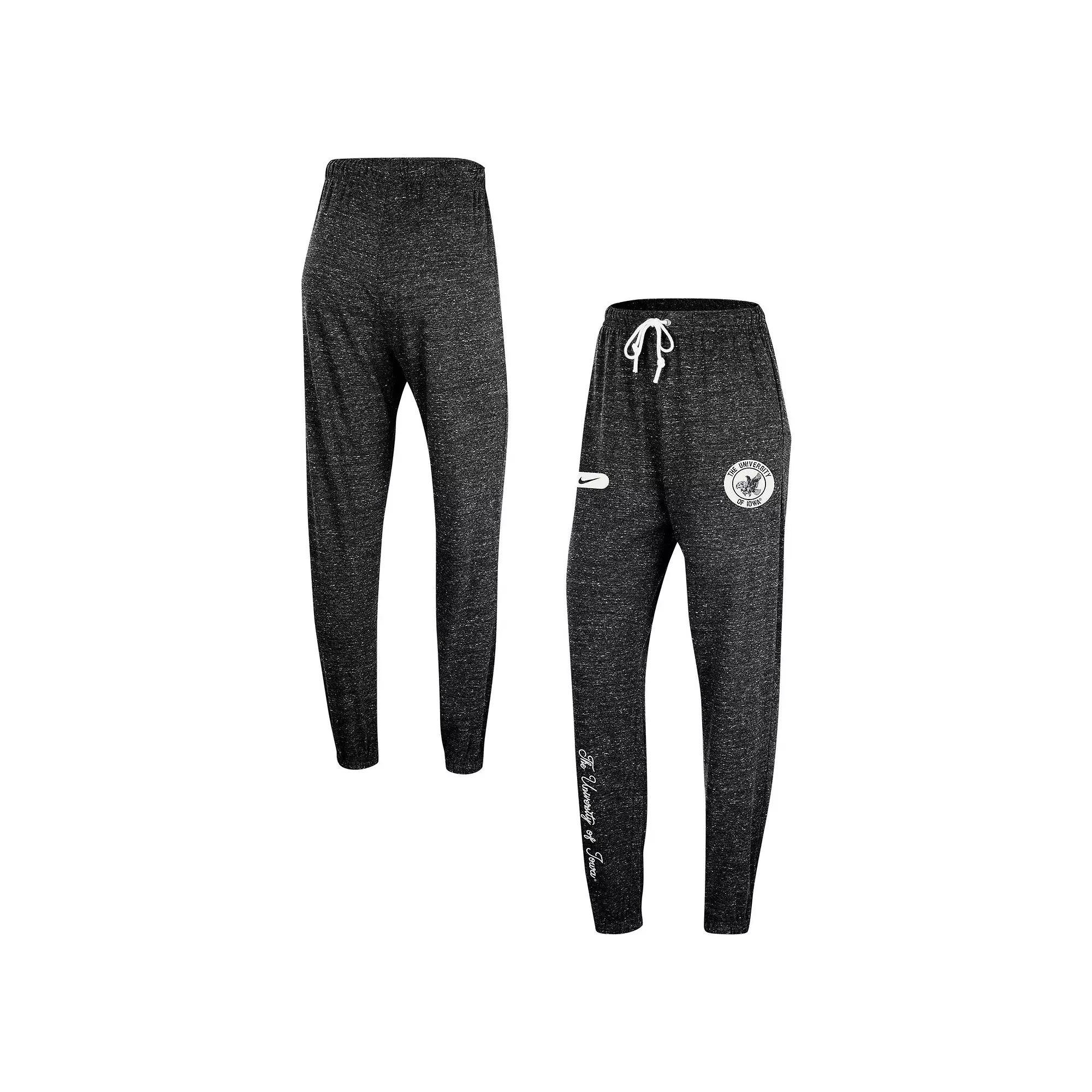 Women's Nike Black Iowa Hawkeyes Gym Vintage Multi-Hit Jogger Pants, Size: Small Product Image