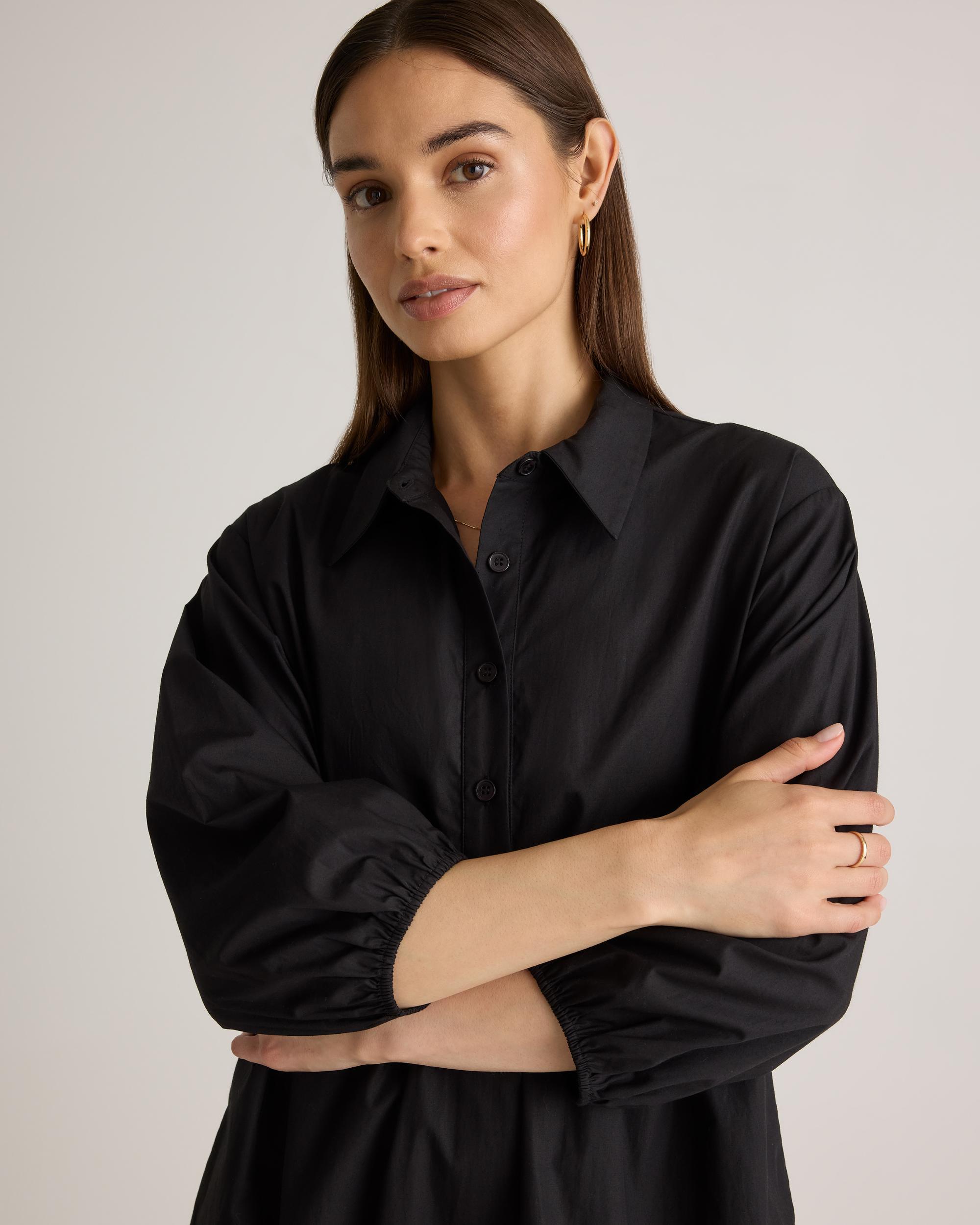 Quince | Women's Poplin Midi Tunic Dress Size XS, Organic Cotton Product Image