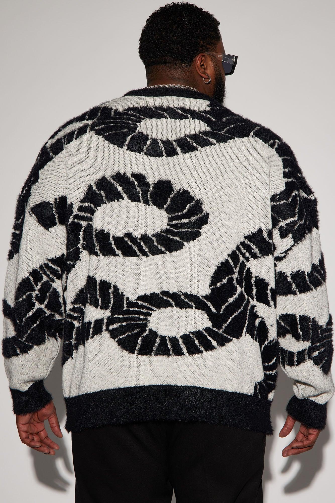 Walking A Tight Rope Mohair Sweater - Cream/combo Product Image