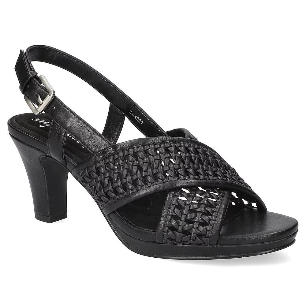 Easy Street Sol Women's Slingback Platform Heeled Sandals, Size: 6 XW, Black Product Image