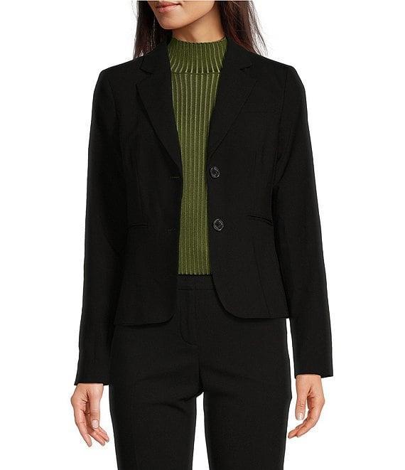 DKNY by Donna Karan Coordinating Notch Collar Long Sleeve Two Button Blazer Product Image