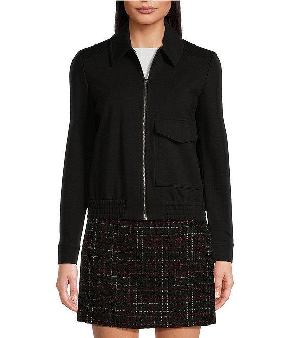 Calvin Klein Ponte Point Collar Bomber Jacket Product Image