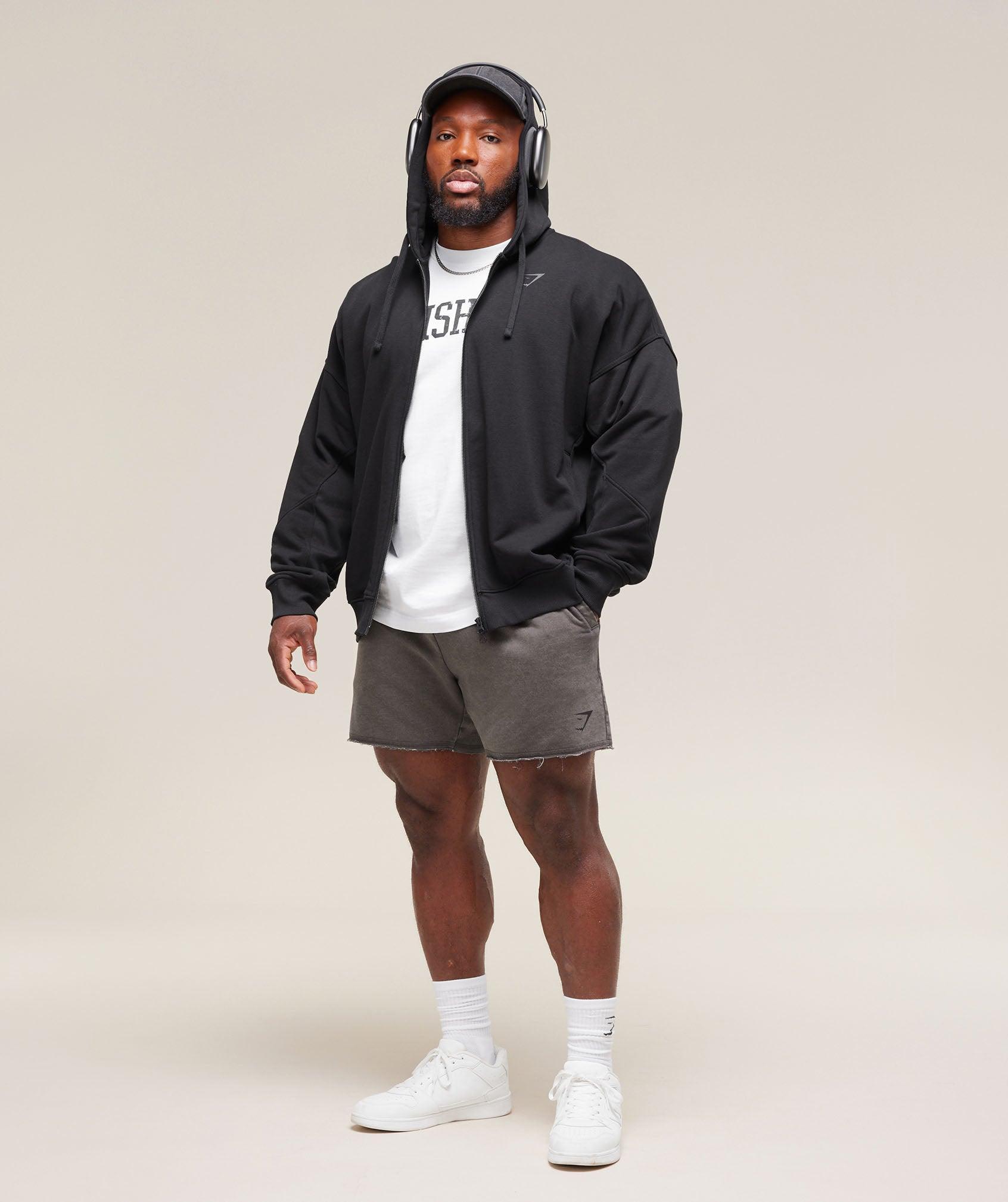 Gymshark Heritage 5" Shorts - Onyx Grey Male Product Image
