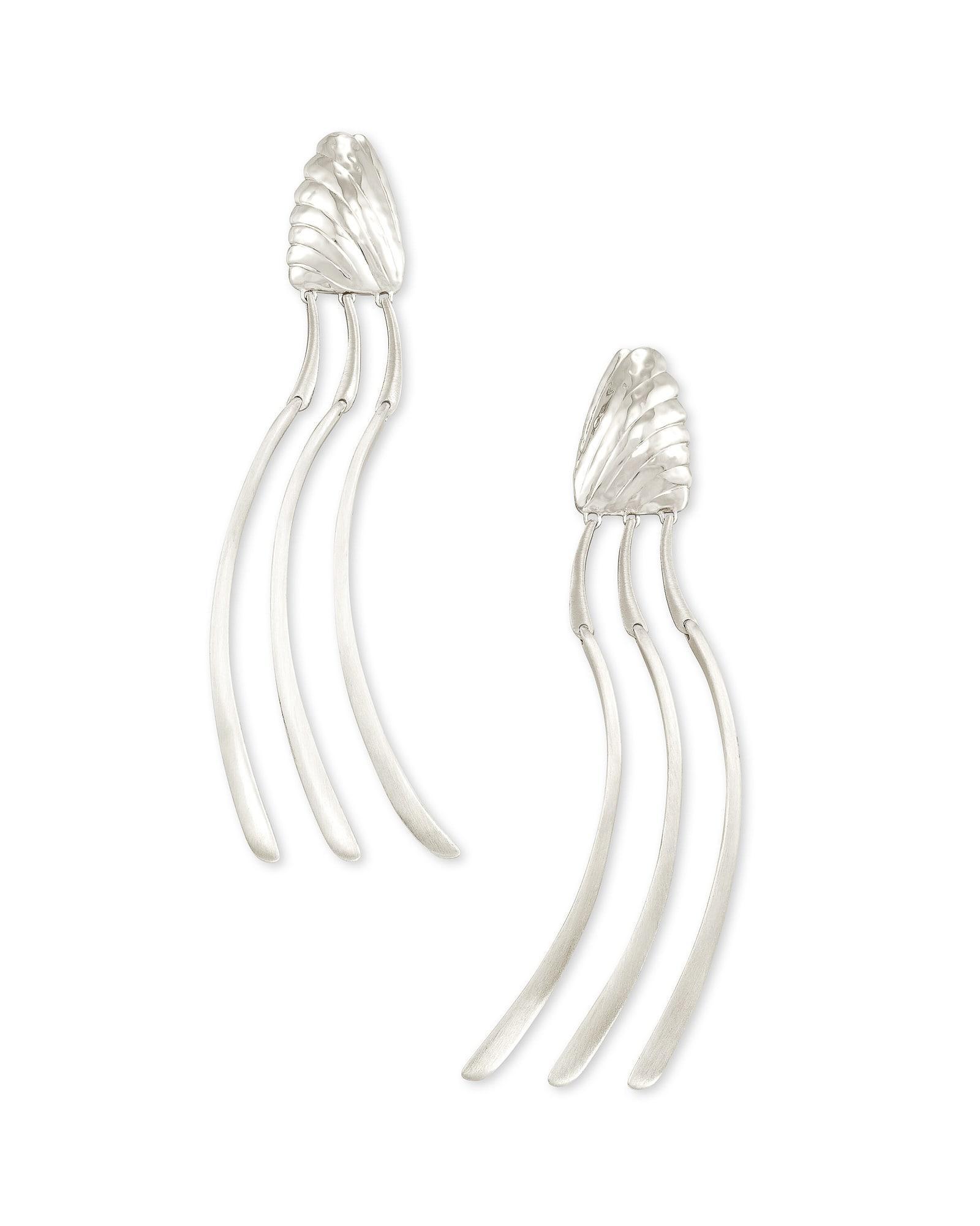 Lori Linear Earrings in Bright Silver Product Image
