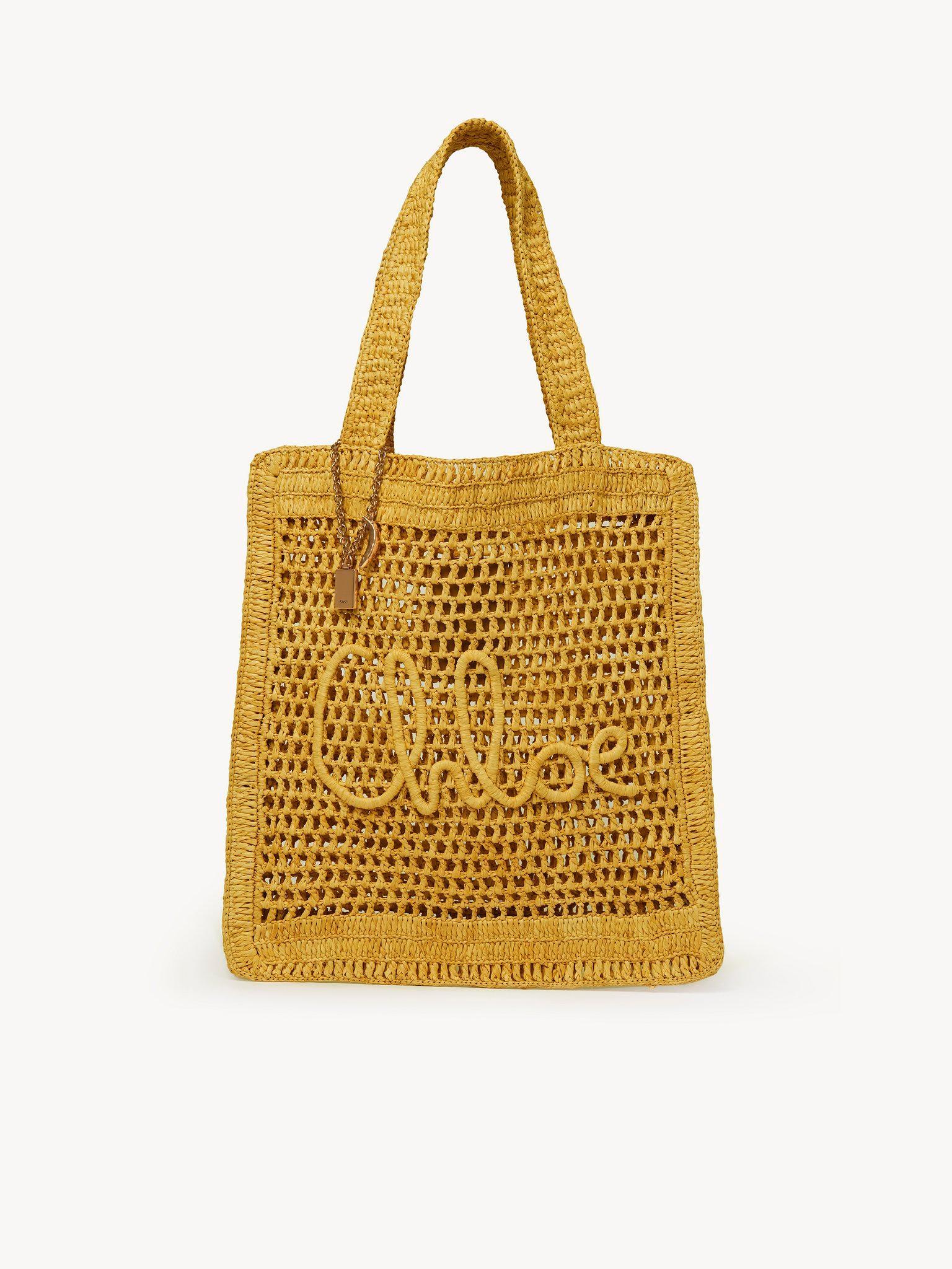 Summer Banana tote bag in raffia Product Image