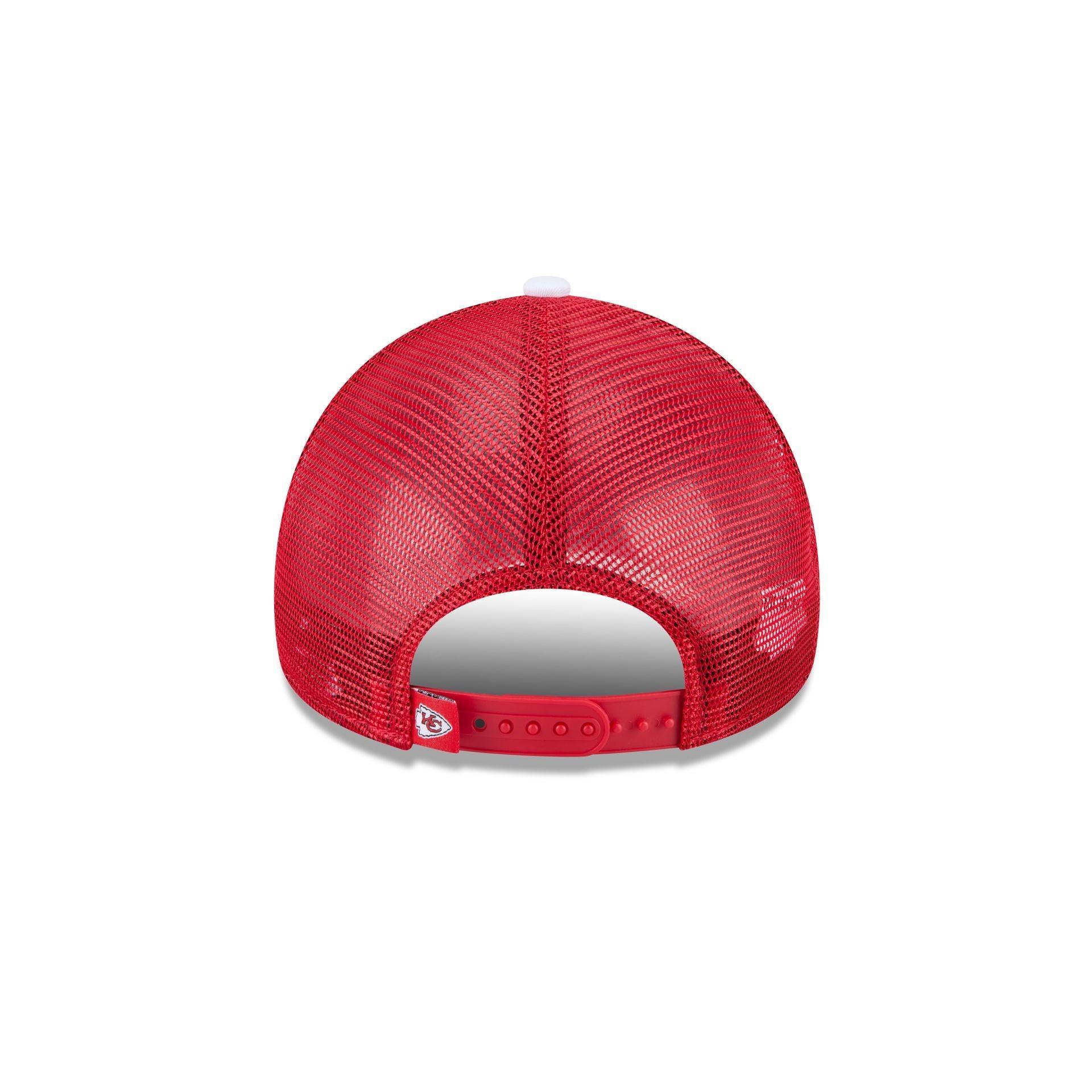 Kansas City Chiefs Color Block 9FORTY A-Frame Trucker Snapback Hat Male Product Image