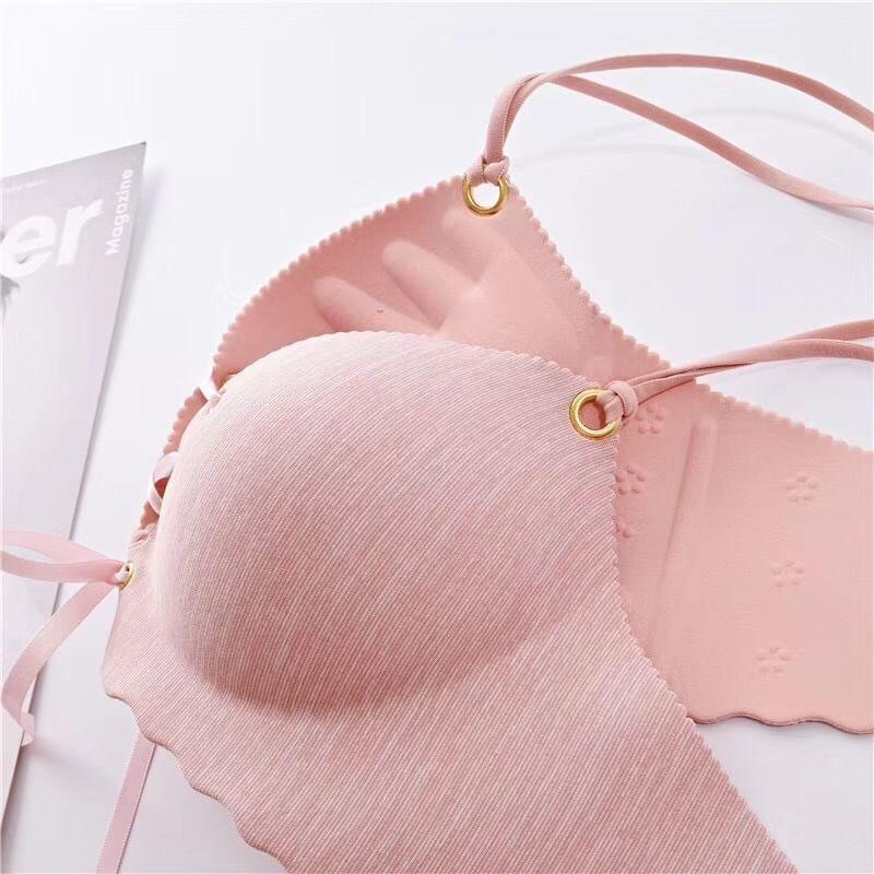 Lace Up Wireless Bra Product Image