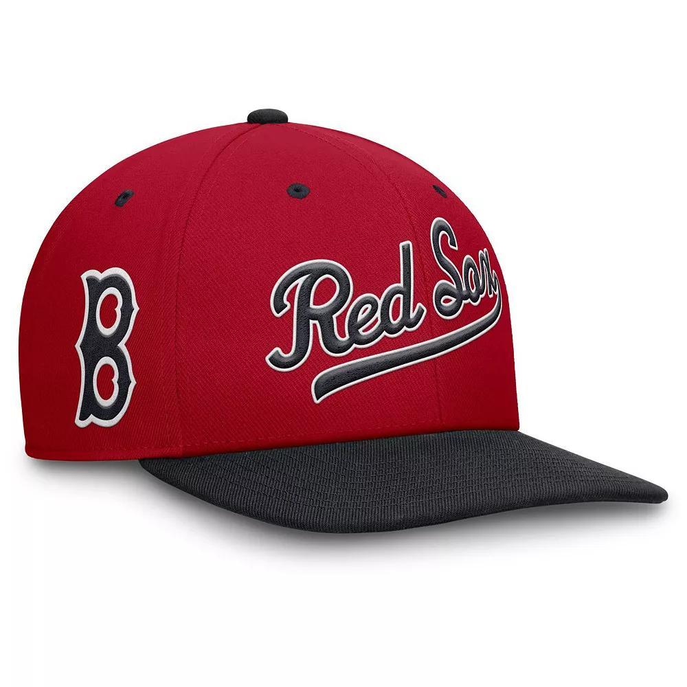 Men's Nike Red/Navy Boston Red Sox Cooperstown Collection Pro Performance Snapback Hat, Size: Medium/Large Product Image