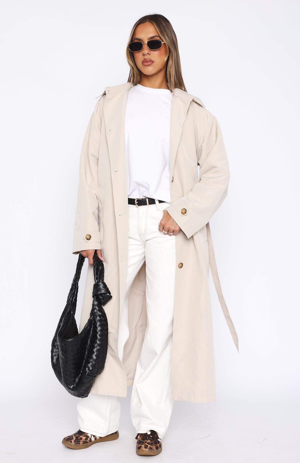 Keep A Secret Trench Coat Dove Product Image