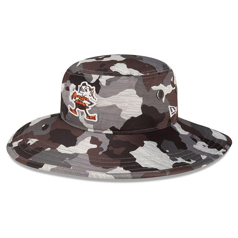 Mens New Era Camo Cleveland Browns 2022 NFL Training Camp Official Historic Logo Panama Bucket Hat Product Image