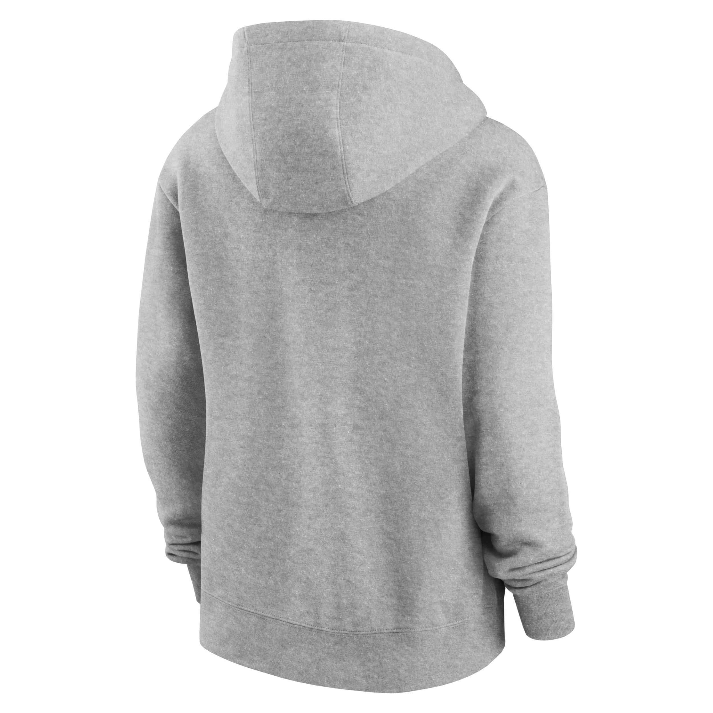 Women's Nike Heather Charcoal Houston Texans Club Fleece Pullover Hoodie, Size: Medium, Grey Product Image
