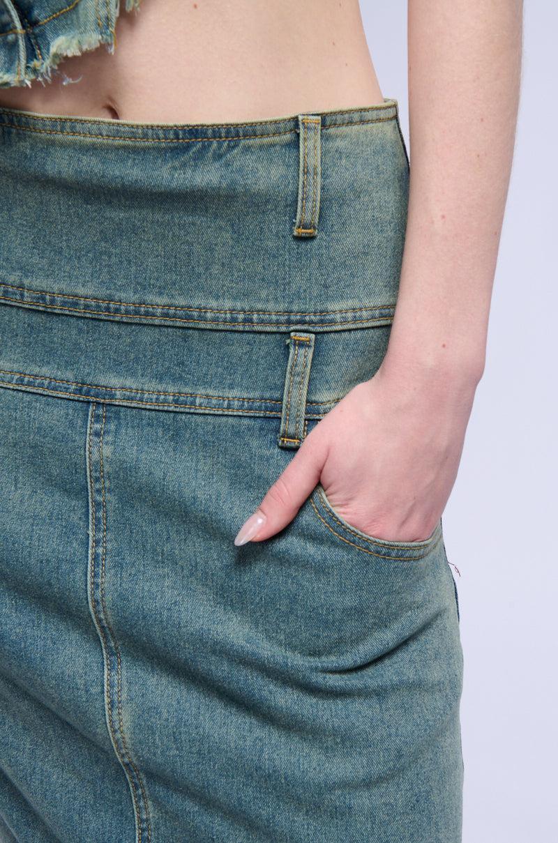 STERLING DENIM MAXI SKIRT Product Image