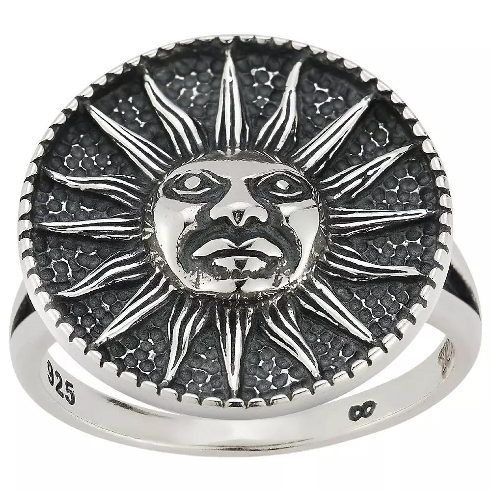 Sunkissed Sterling Sterling Silver Oxidized Sun Ring, Women's, Size: 6, Silver Tone Product Image
