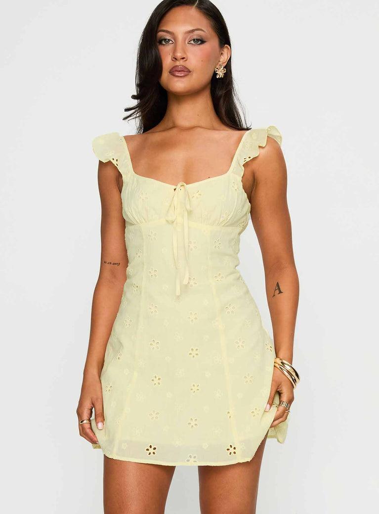 Sunbather Mini Dress Yellow Product Image