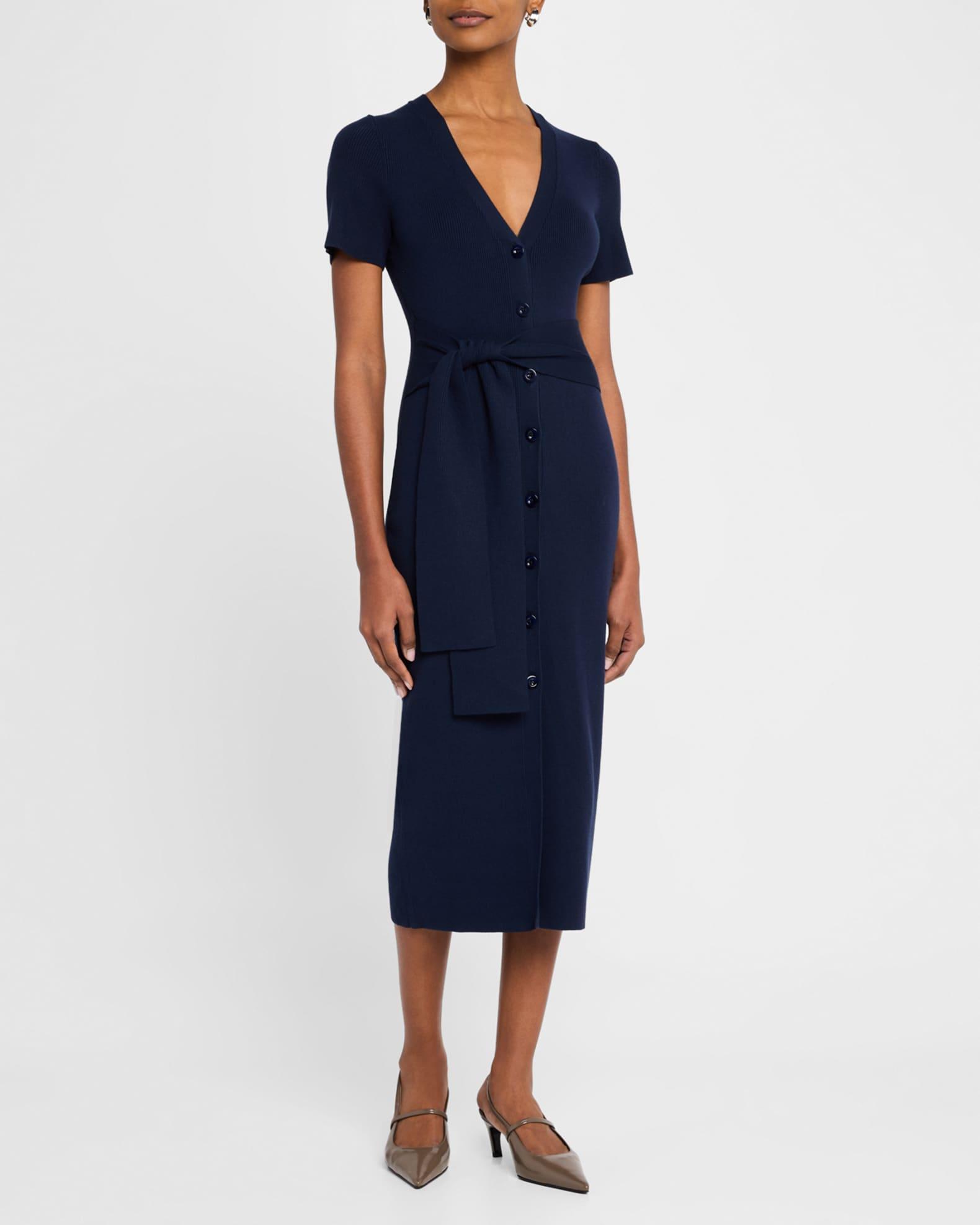 Agnes Short-Sleeve Cardigan Dress Product Image