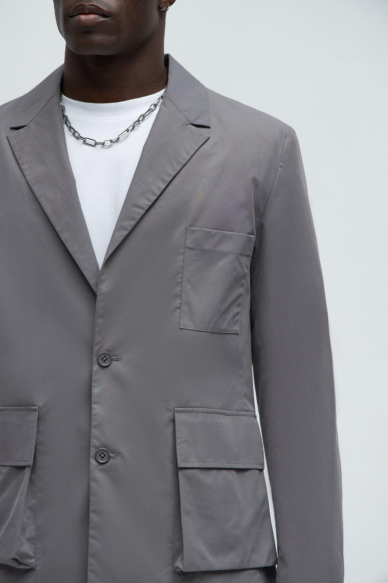 Ansel Tech Blazer - Charcoal Product Image