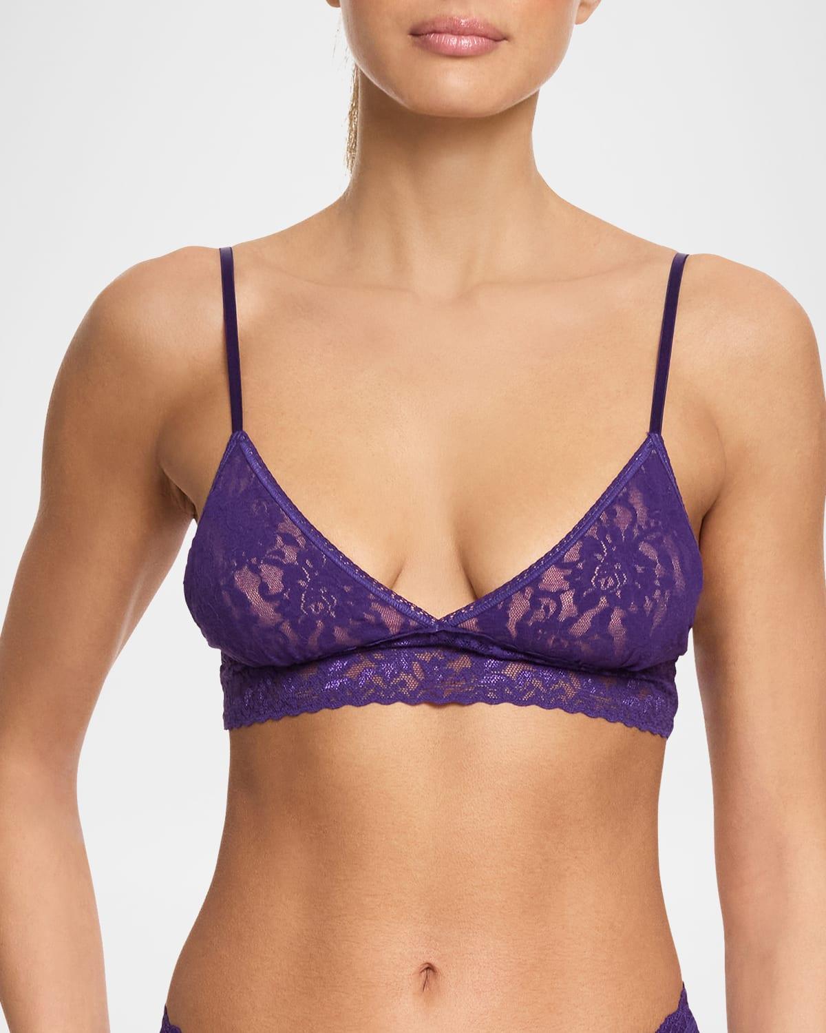 Signature Lace Padded Triangle Bralette Product Image
