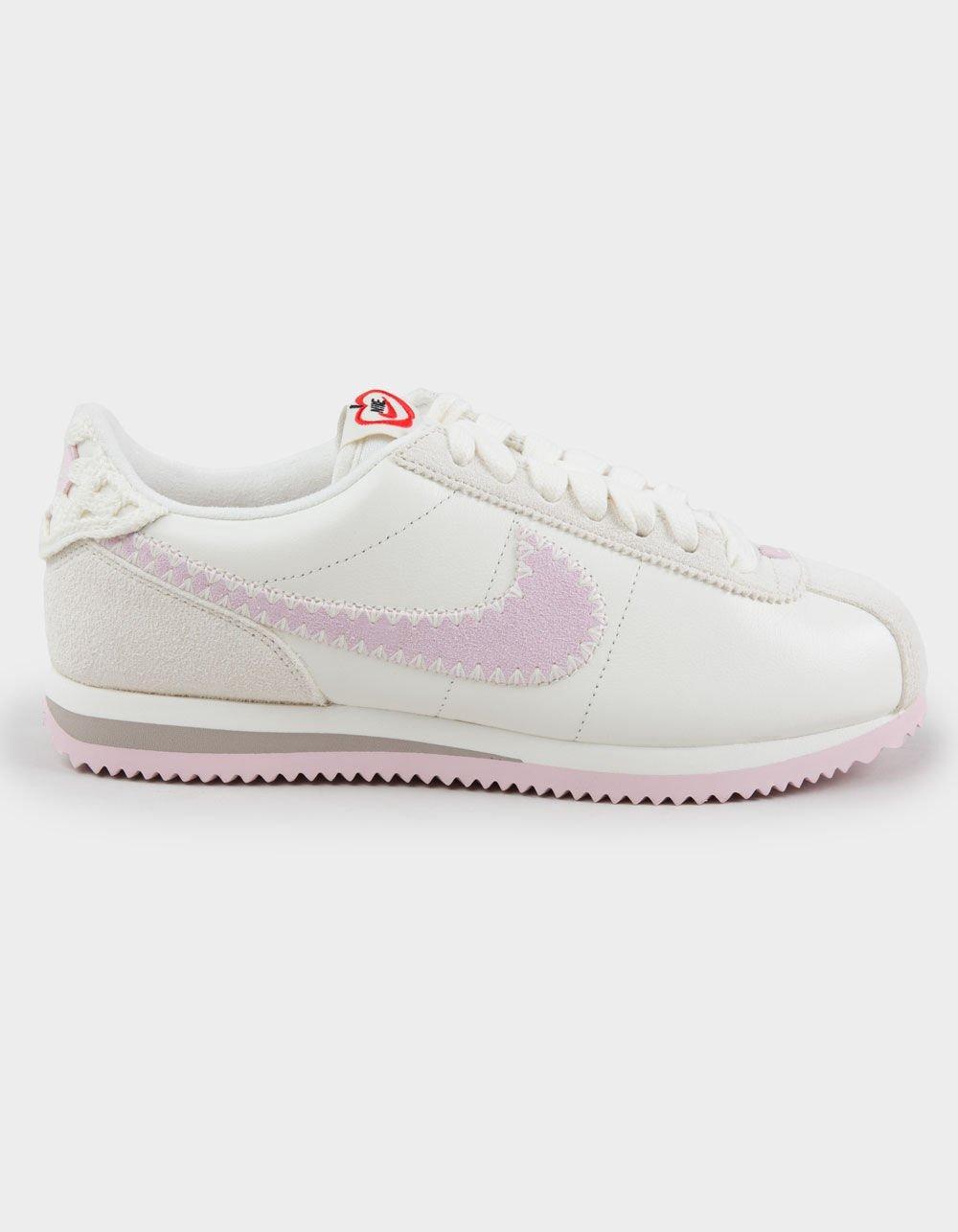 NIKE Cortez Womens Shoes - WHT/LT PNK Product Image