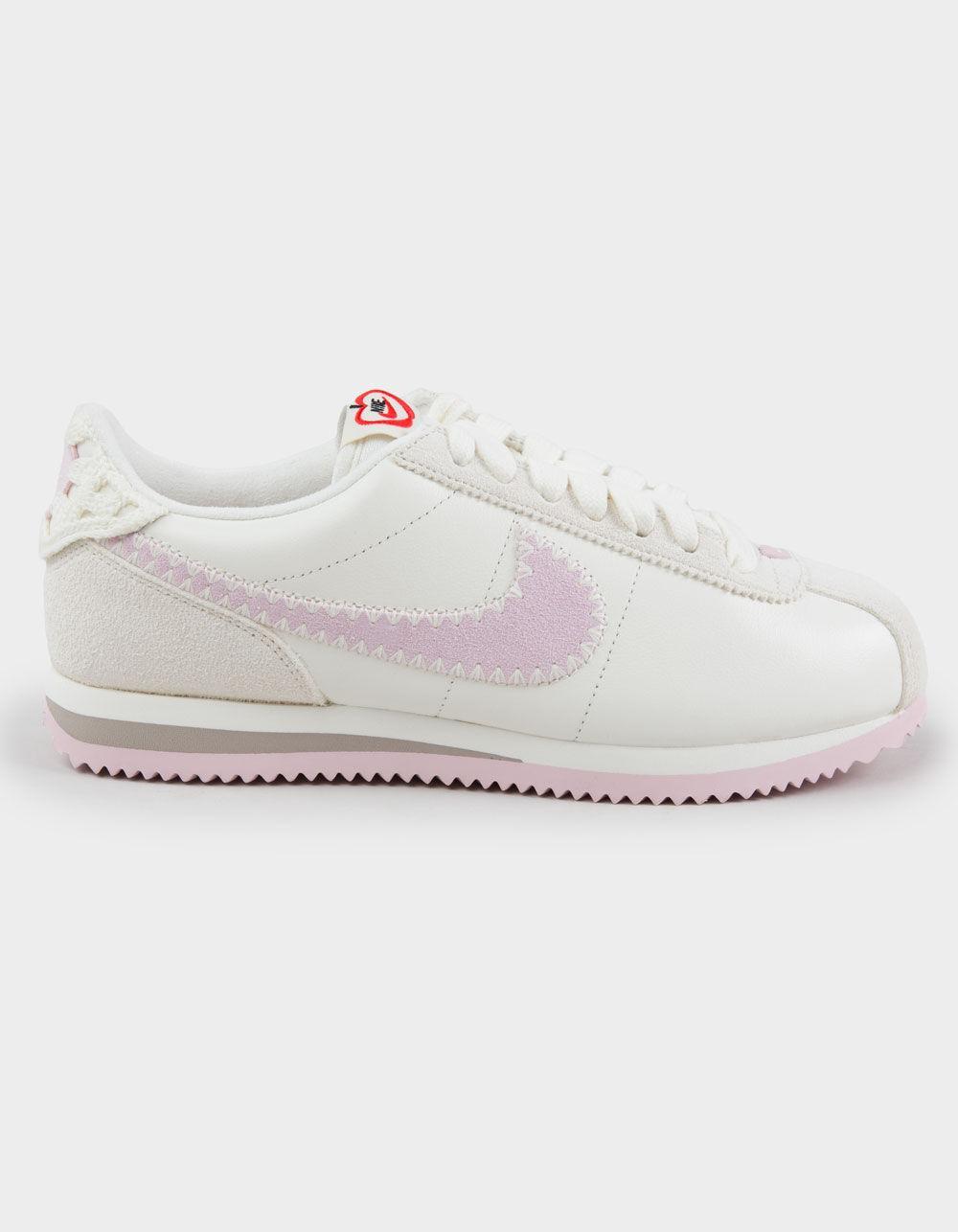 NIKE Cortez Womens Shoes - WHT/LT PNK Product Image