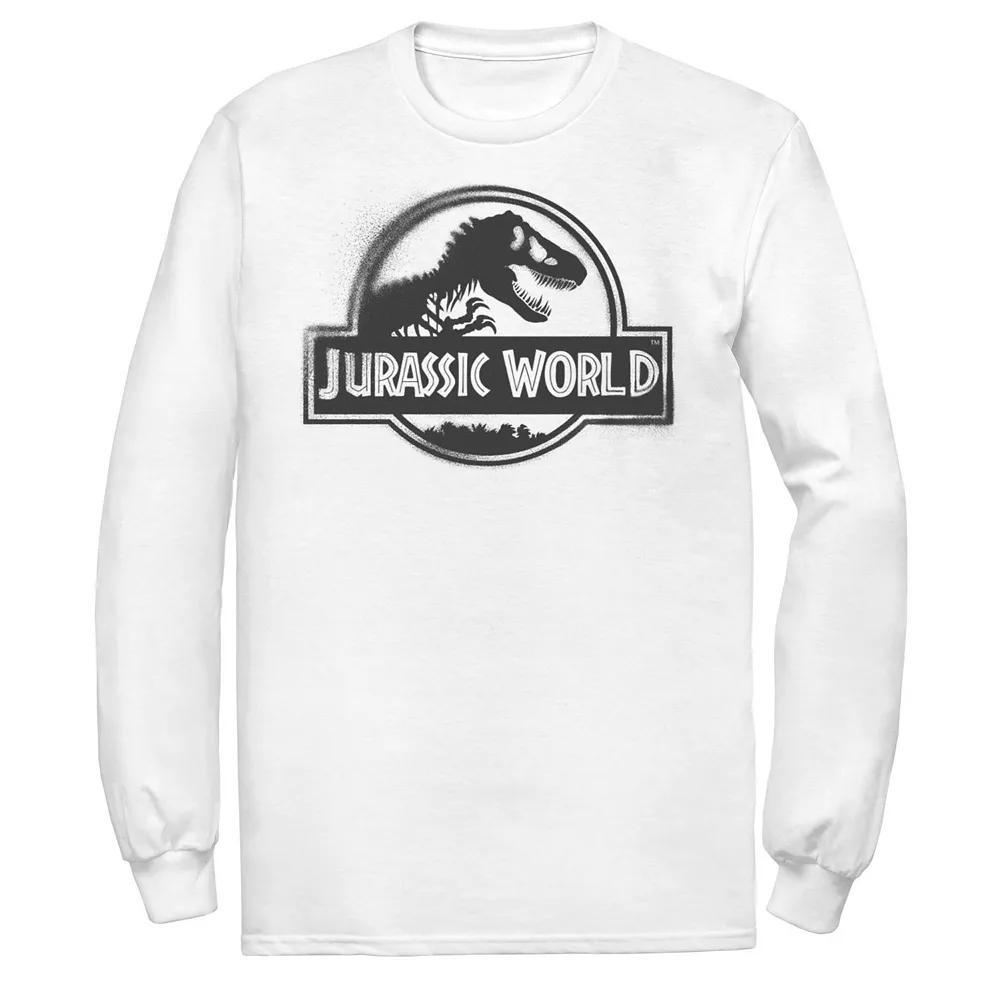 Men's Jurassic World Two Black Spray Paint Logo Tee, Size: XXL, Athletic Grey Product Image