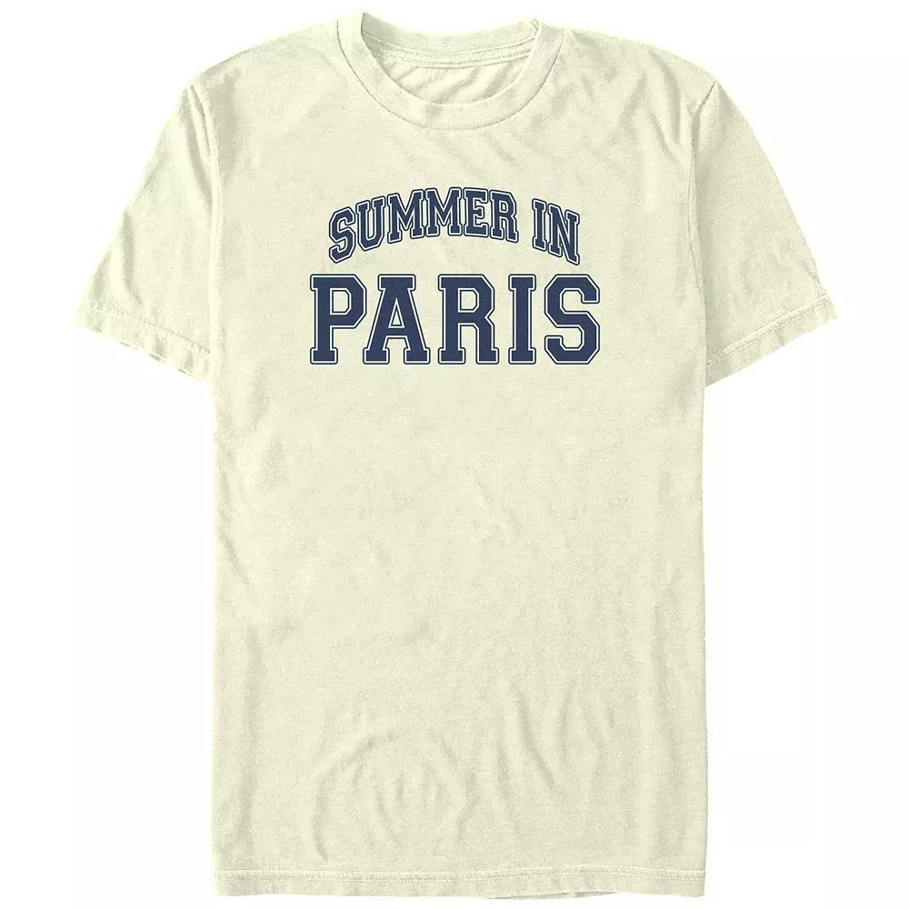 Men's Summer In Paris Graphic Tee, Size: Medium, Natural Product Image