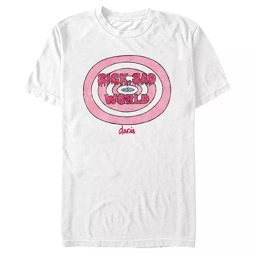 Men's Daria Sick Sad World Logo Graphic Tee, Size: Large, White Product Image